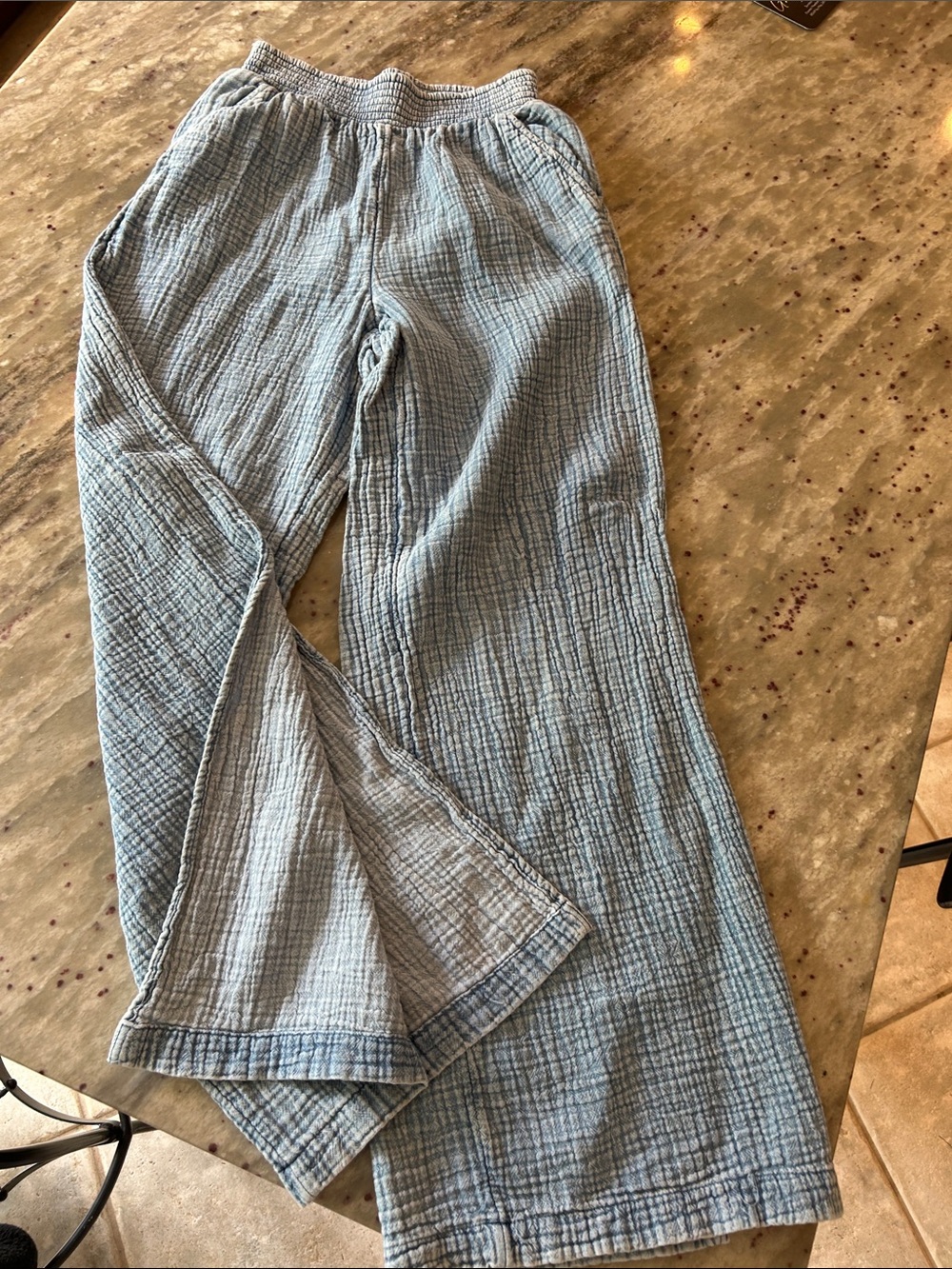 aerie Light Blue Wide Leg Pants